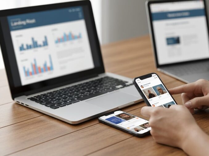 integriere E-Mail soziale Landingseite